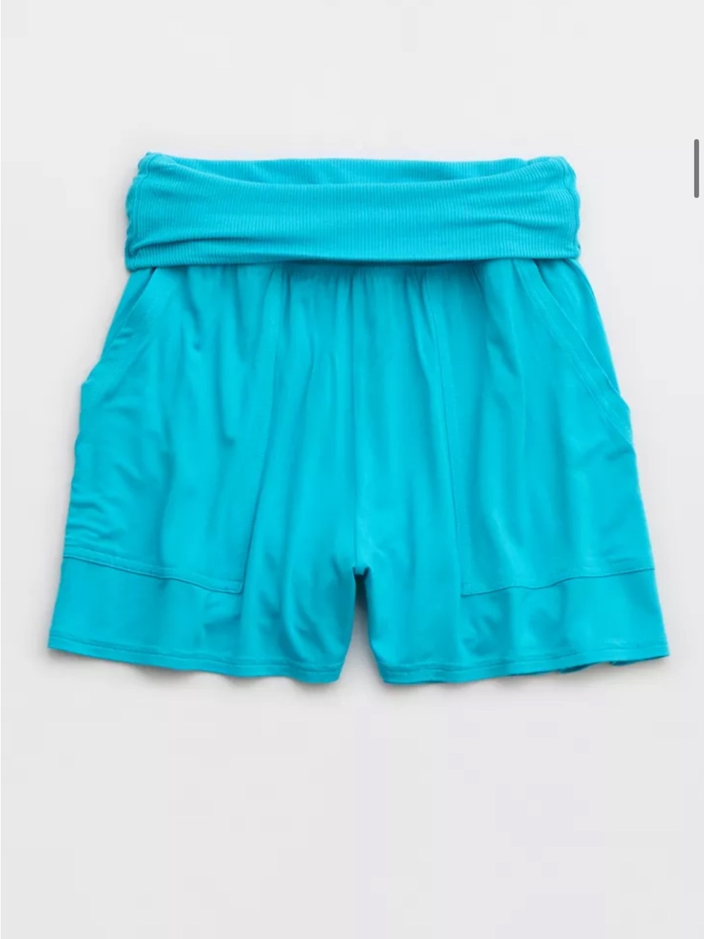 Aerie real soft foldover boxer pajamas stretchy waist pockets high rise